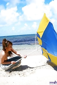 Oversexed Asian Queen Floats In The Water Nude Having Her Birthday