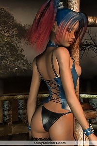 Virtual Hottie With Amazing Breasts And Shiny Undie