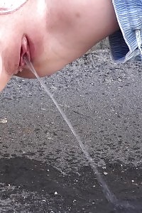 Delightful Blonde Is Shot Pissing In Public