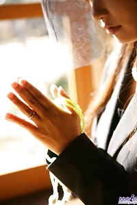 Asian Sexy Stripper Shows Baps While Jerking Off Against Camera