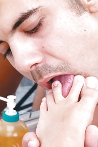 Bathroom Leg Sucking And Fucking Foreplay