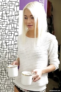 Bloody Hot Blonde Olivia Takes A Hot Bukkake