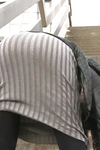 European Ginger Pisses Outside In Nylons