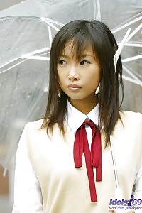 Asian Hoodrat Cloths The Part Of A College Girl And Makes Clean Up The Schoolroom