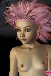A Attractive Virtual Teenager Outdoor In The Night